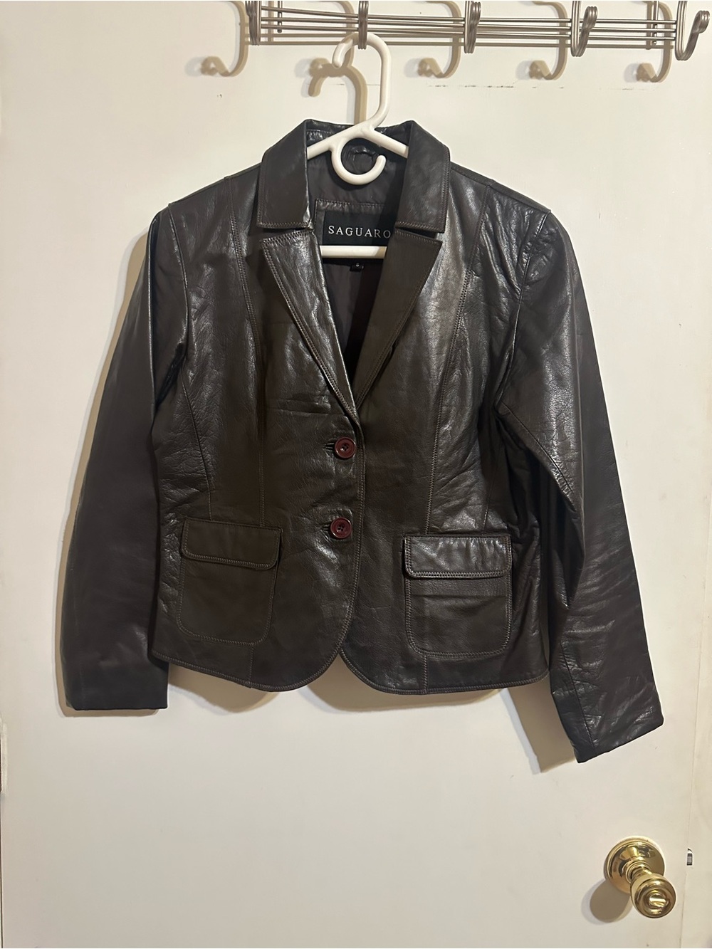 Women's Dark Brown Chocolate Leather Jacket